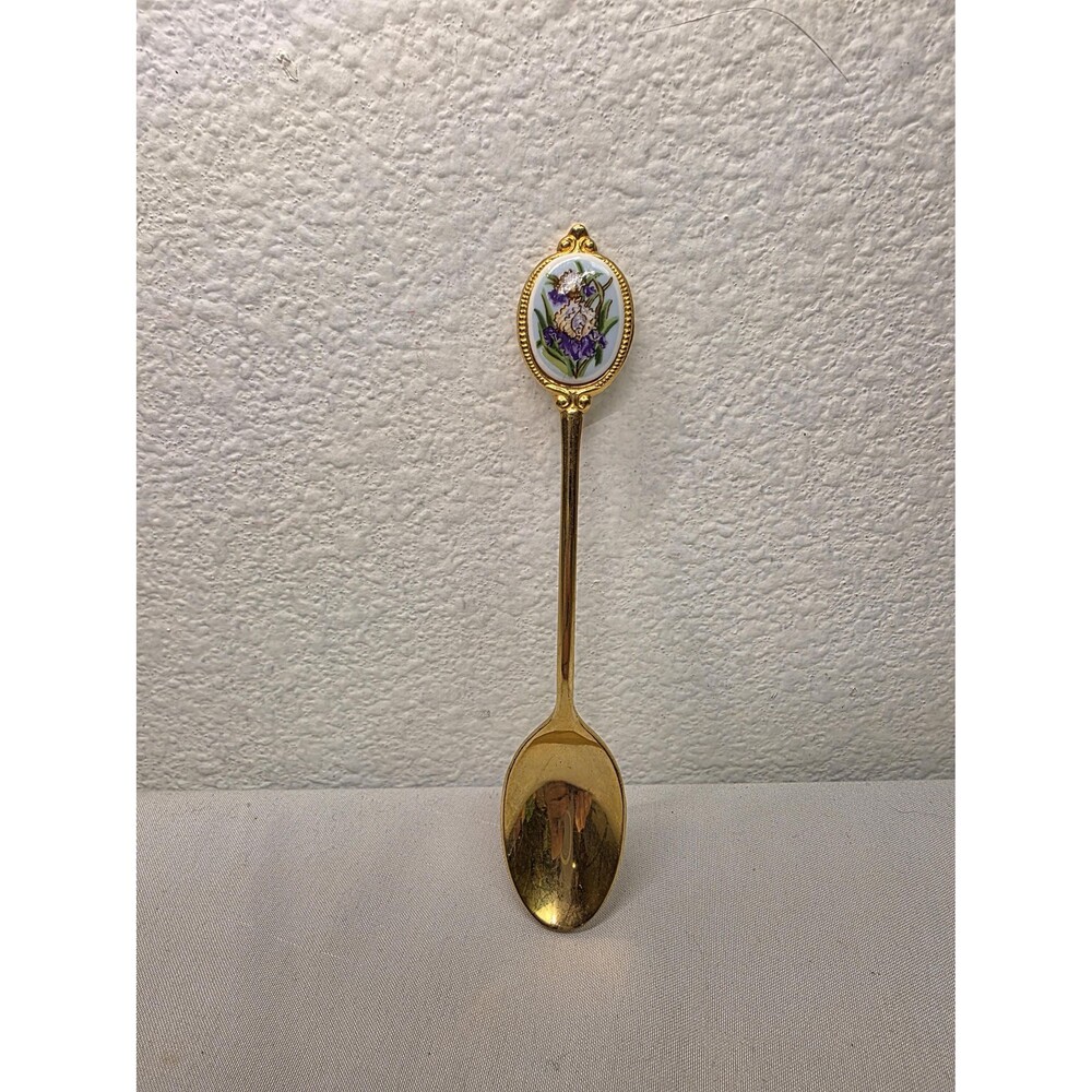 Vintage Stainless Steel Made in Japan Collector Spoon, Floral Fairy Lady Handle